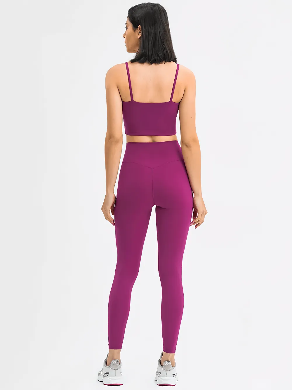 Quick Dry Solid Color Sleeveless Yoga Set - SF2144