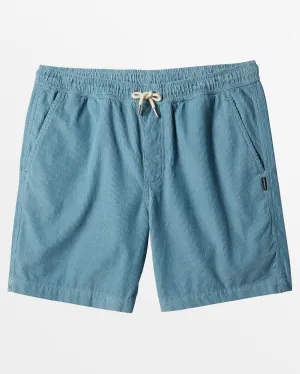 Quiksilver Taxer Corduroy Shorts - BLUE SHADOW