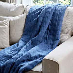 Quilted Cotton Bedspread Denim