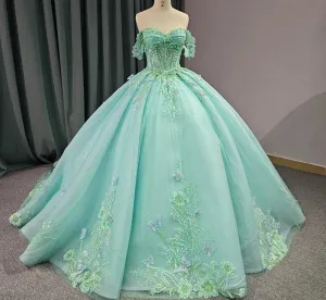 Quinceañera Dress Scoop Ball Gown