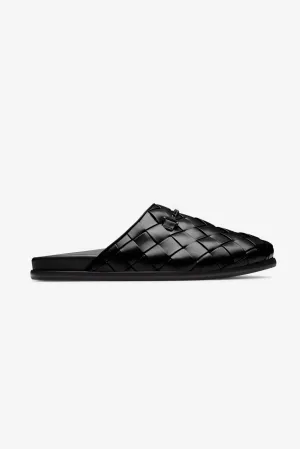 Quincy Slipper Black Weave