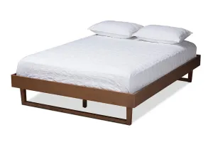 Quinn Walnut Brown Wood Platform Bed (King)