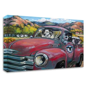 "1-800 Ewe Guys" Wrapped Canvas Print Wall Art