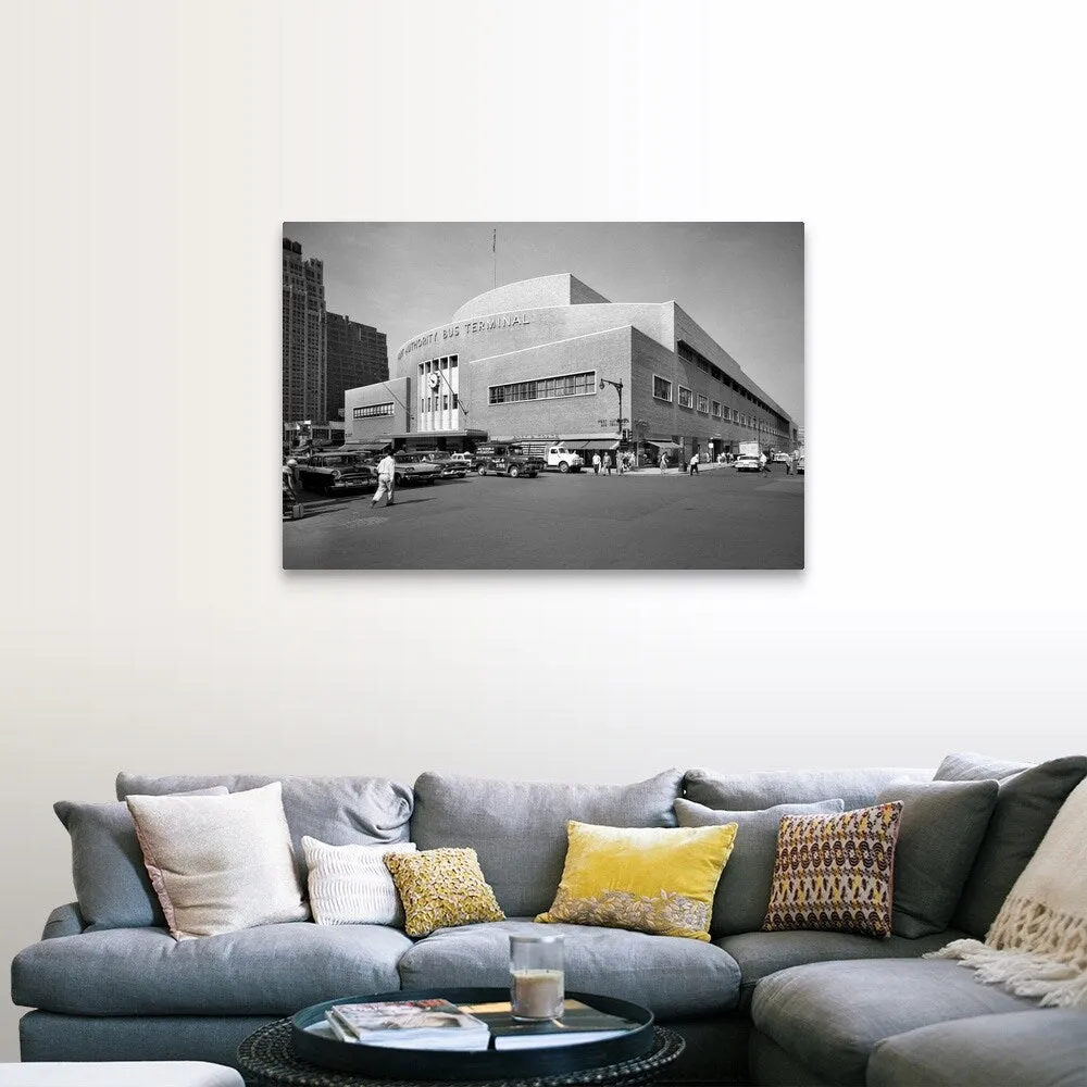 "1950's Port Authority Bus Terminal 8th Avenue 40th And 41St Streets New York " Canvas Wall Art