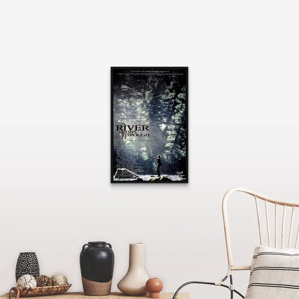 "A River Runs Through It (1992)" Black Float Frame Canvas Art