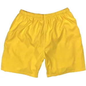 "A Solid Color" Mens (6.5" Inseam / 19" Outseam) Swim Trunks (Mango)