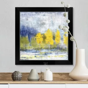 "A View Of The Park" Black Framed Print