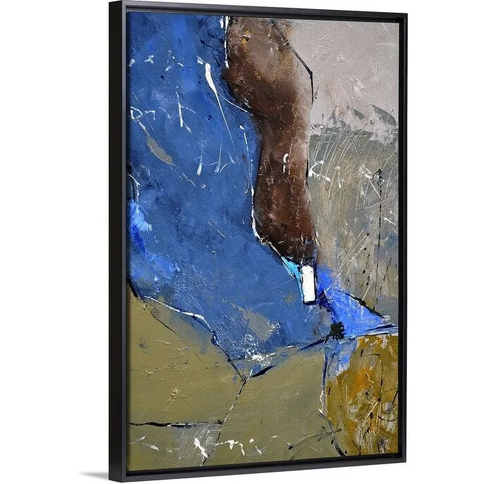 "Abstract 18778" Black Float Frame Canvas Art