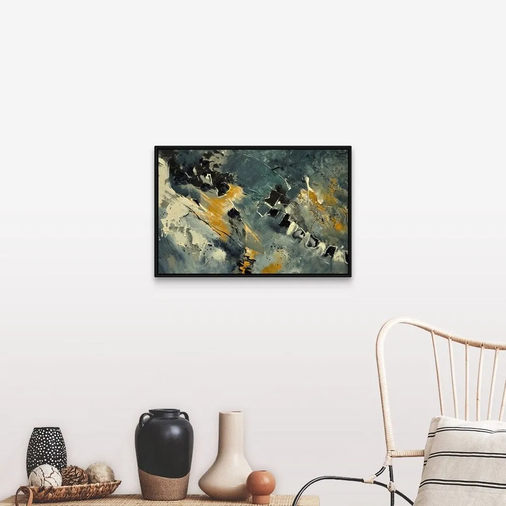 "Abstract 692110" Black Float Frame Canvas Art