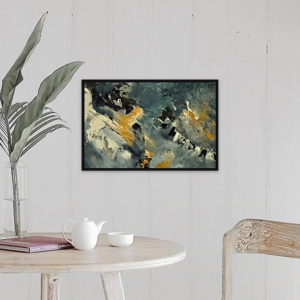 "Abstract 692110" Black Float Frame Canvas Art