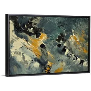 "Abstract 692110" Black Float Frame Canvas Art