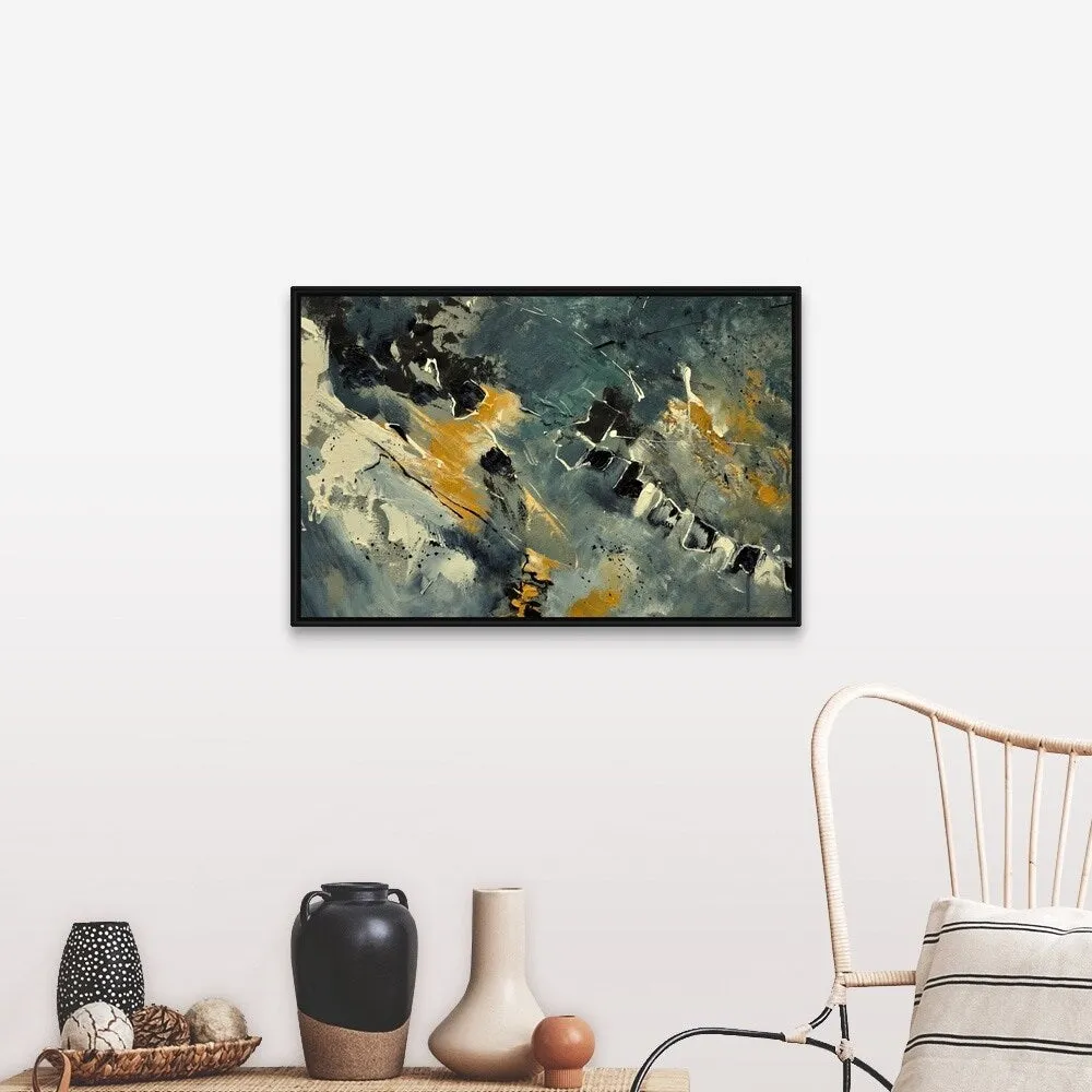 "Abstract 692110" Black Float Frame Canvas Art