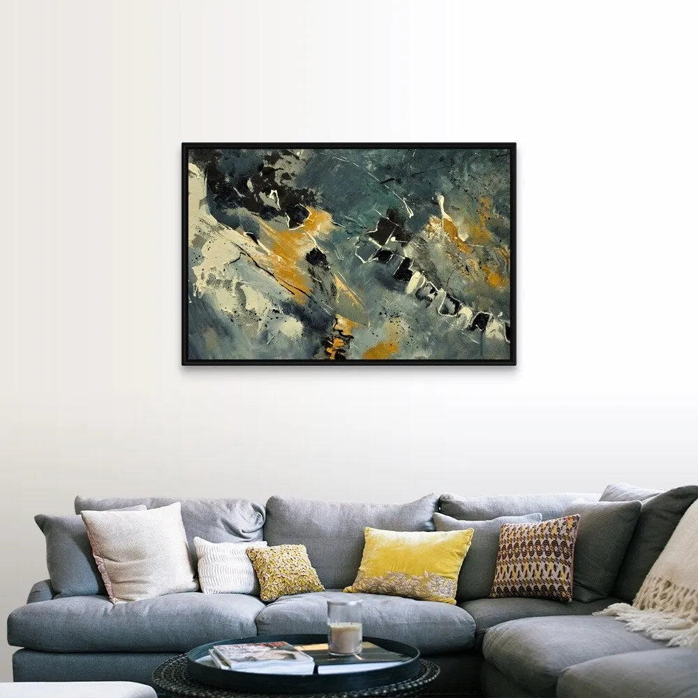 "Abstract 692110" Black Float Frame Canvas Art