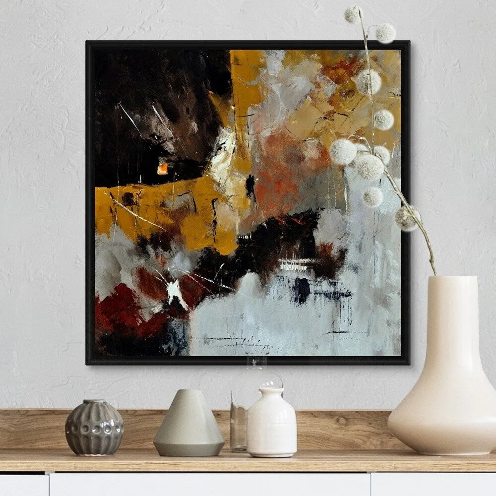 "Abstract 7721903" Black Float Frame Canvas Art