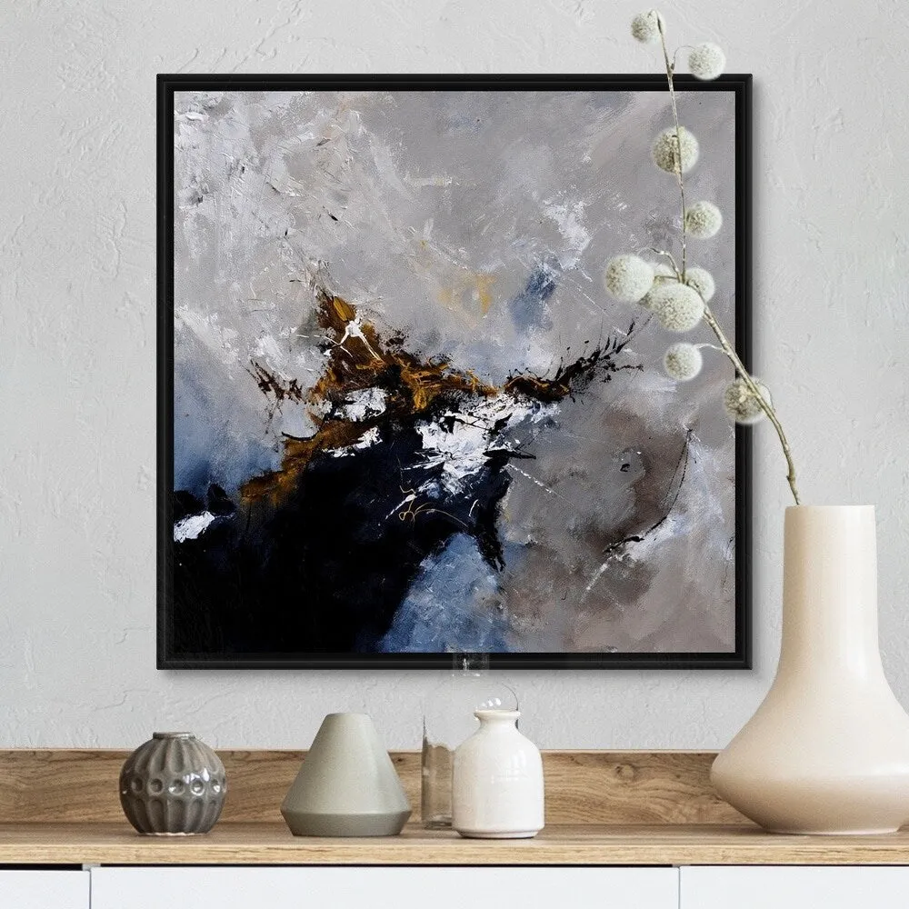 "Abstract 8831802" Black Float Frame Canvas Art