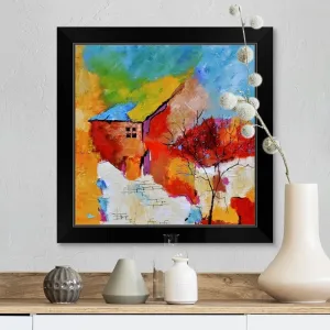 "Abstract House 774130" Black Framed Print