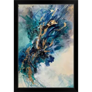 "Accumulation Of Gold II" Black Framed Print