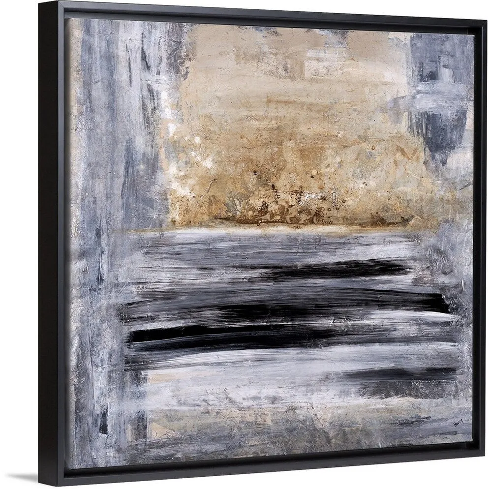 "Addendum" Black Float Frame Canvas Art