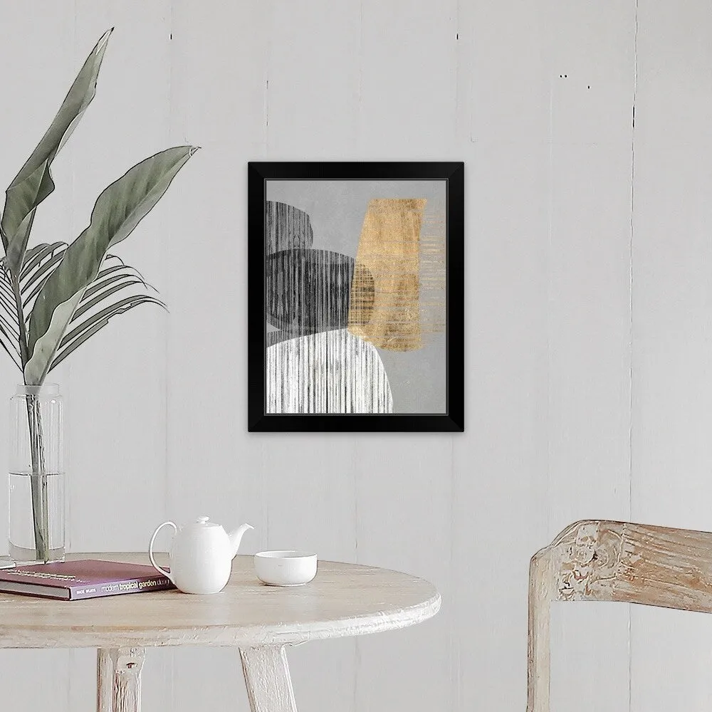 "Adjacent Shapes II" Black Framed Print