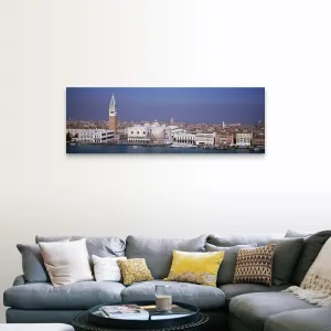 "Aerial view of a city along a canal, Venice, Italy" Canvas Wall Art