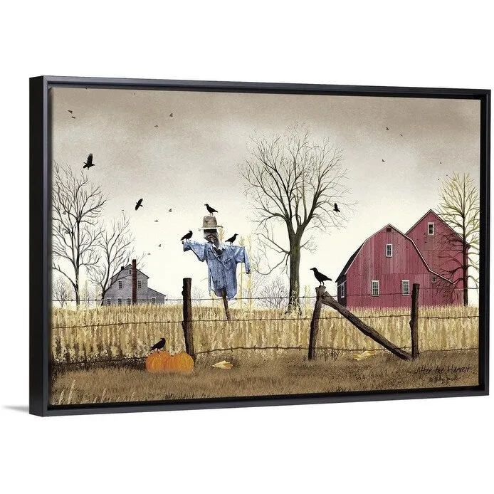 "After the Harvest" Black Float Frame Canvas Art