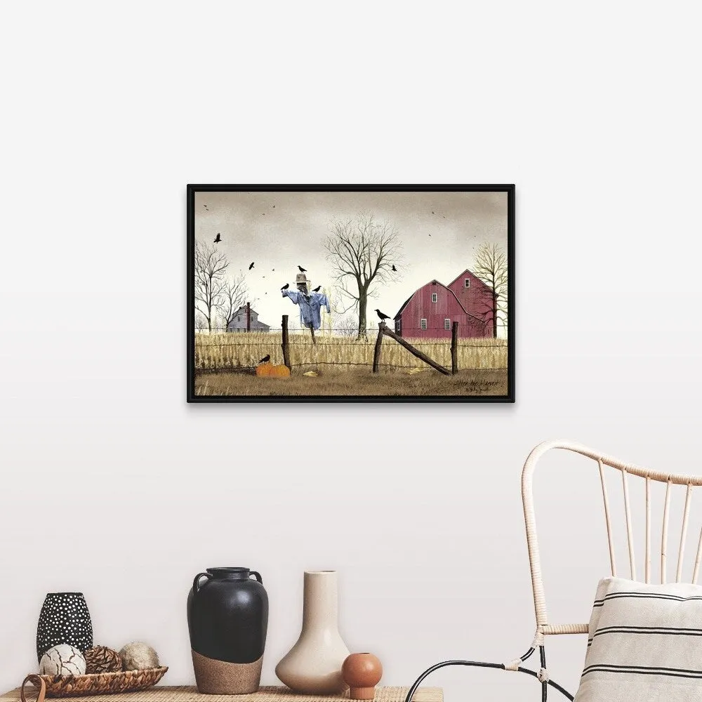 "After the Harvest" Black Float Frame Canvas Art