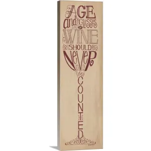 "Age and a Glass of Wine" Canvas Wall Art