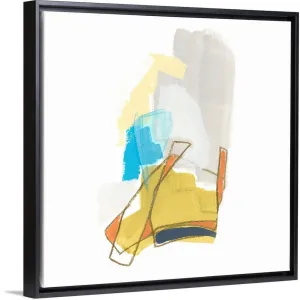 "Allegro VI" Black Float Frame Canvas Art