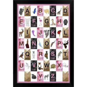 "Alphabet Girls Room" Black Framed Print