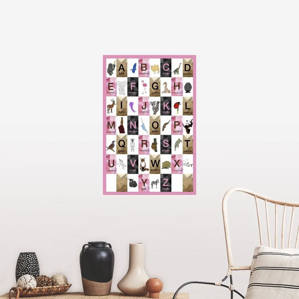 "Alphabet Girls Room" Poster Print - Multi