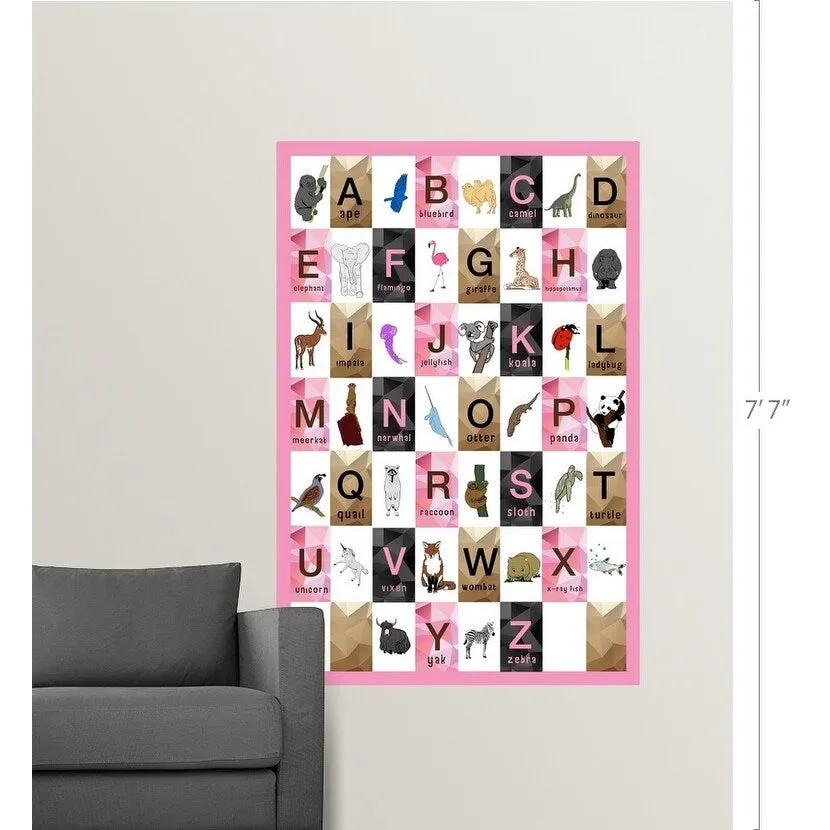 "Alphabet Girls Room" Poster Print - Multi