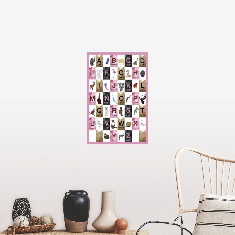 "Alphabet Girls Room" Poster Print - Multi