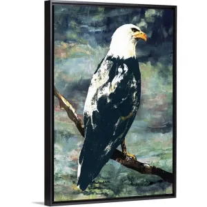 "American Spirit II" Black Float Frame Canvas Art