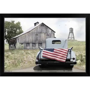 "American Tailgating" Black Framed Print