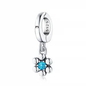 "Aqua Flower" Charm