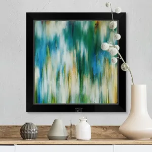 "Aqua Prisim" Black Framed Print