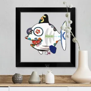 "Aquatic Amigos III" Black Framed Print