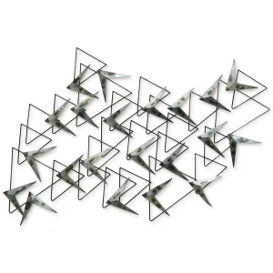 "Arrows" Hand Painted Etched Metal Wall Sculpture