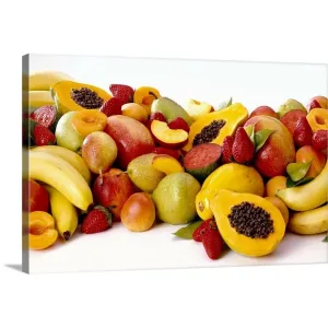 "Assortment of tropical fruit" Canvas Wall Art