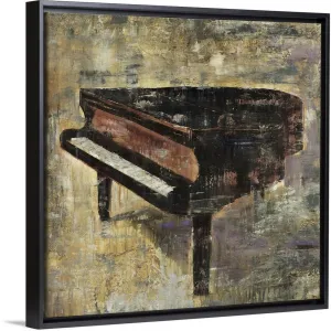 "Baby Grand" Black Float Frame Canvas Art