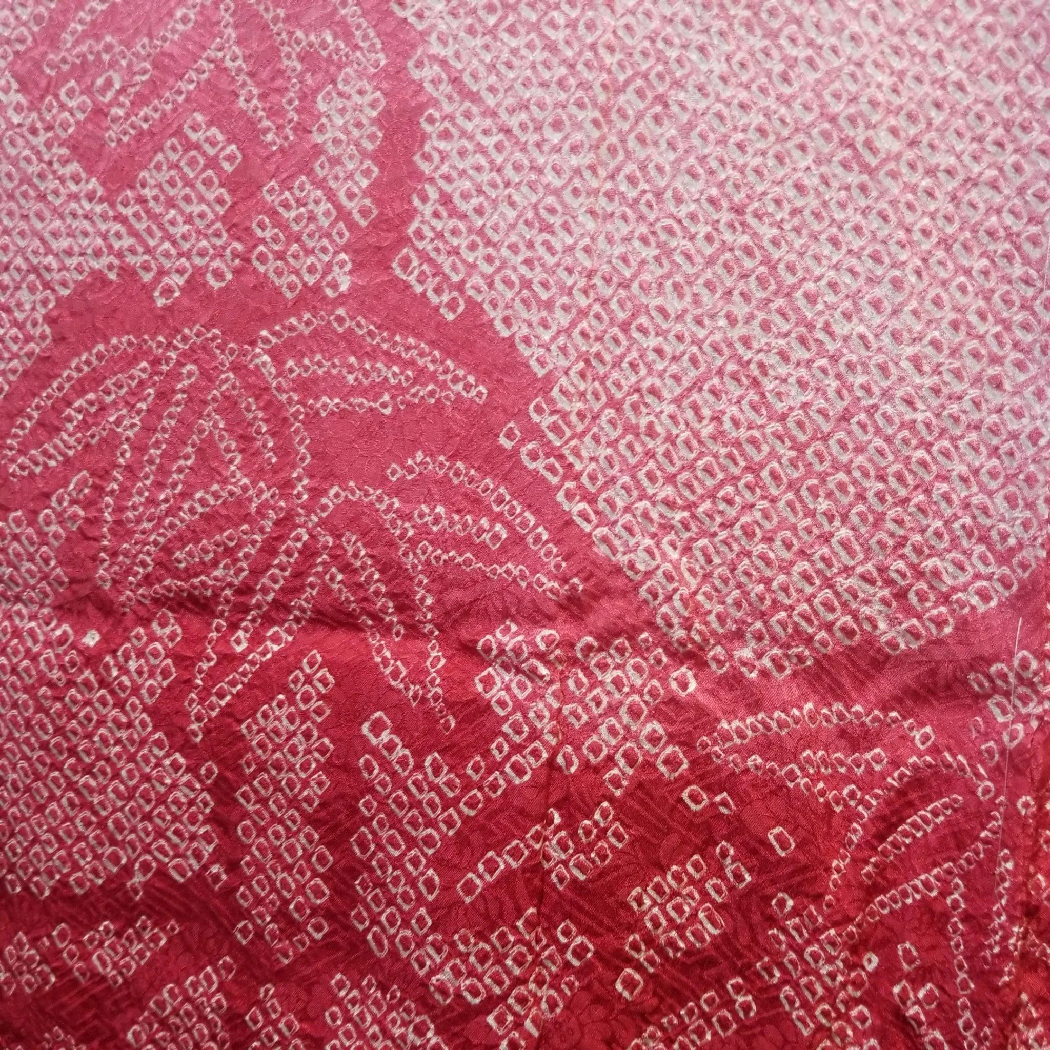 "Bamboo on Pink" Vintage Shibori Haori