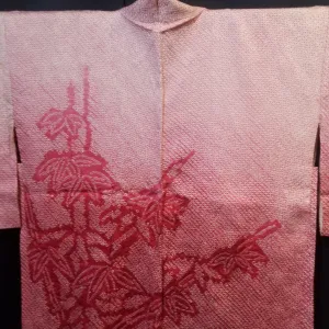 "Bamboo on Pink" Vintage Shibori Haori