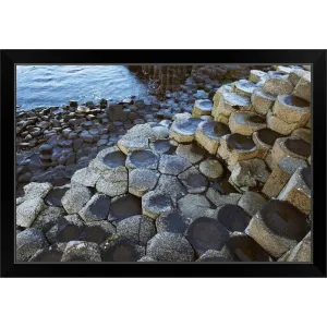 "Basalt Rock Formation, Giant's Causeway, County Antrim, Northern Ireland" Black Framed Print