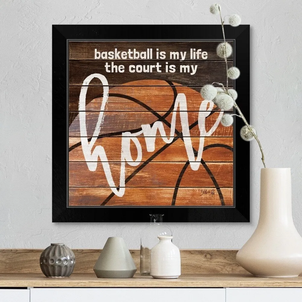 "Basketball Home" Black Framed Print