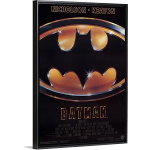 "Batman (1989)" Black Float Frame Canvas Art