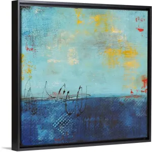 "Bayshore Drive" Black Float Frame Canvas Art