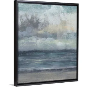 "Beach Rise II" Black Float Frame Canvas Art