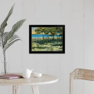 "Beach Trees" Black Framed Print