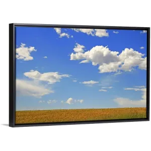 "Beautiful scenery cloud and landscape." Black Float Frame Canvas Art