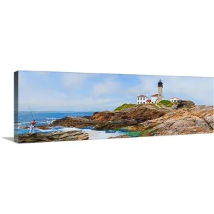 "Beavertail Lighthouse, Narragansett Bay, Jamestown Island, Rhode Island" Canvas Wall Art